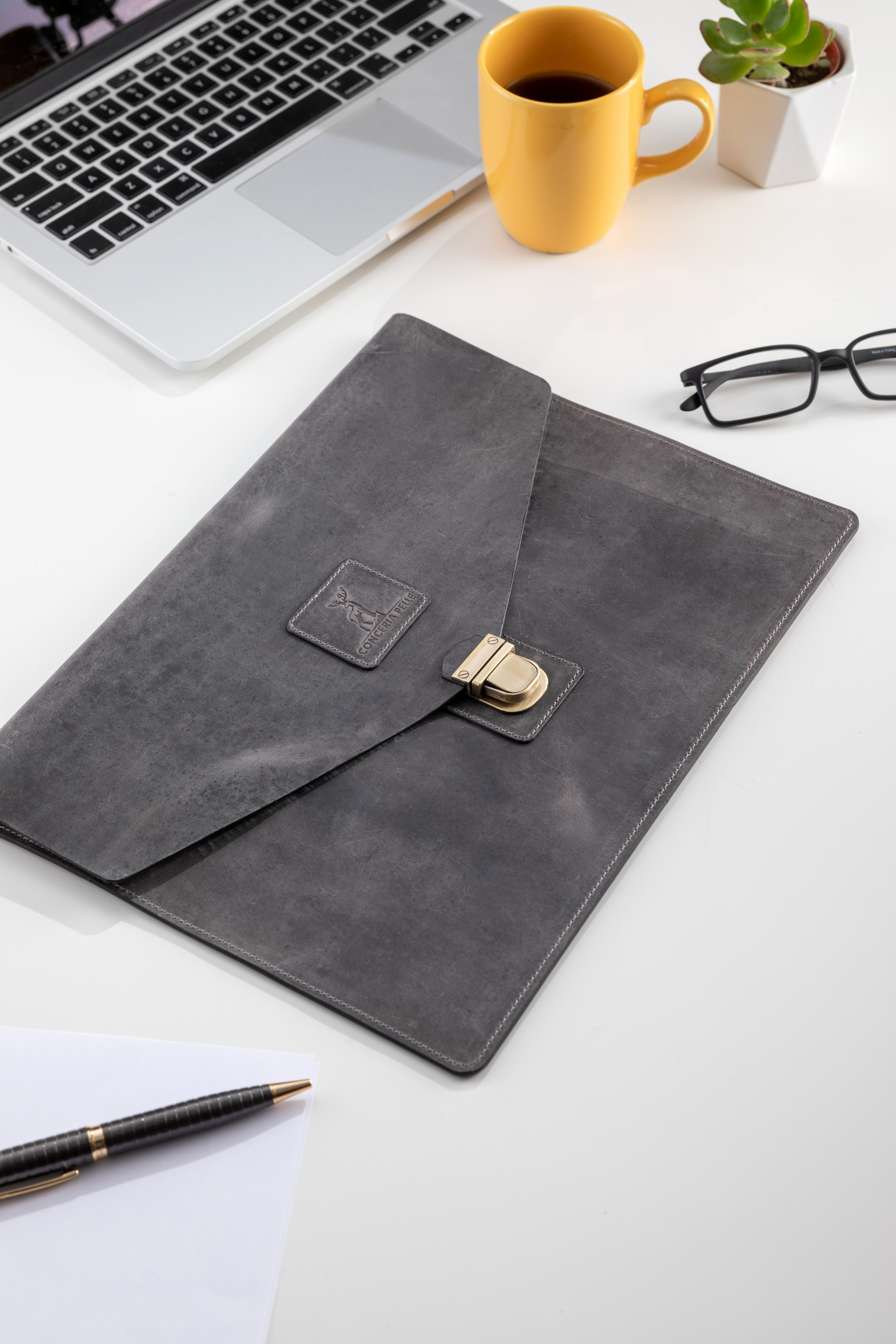 Hakiki Deri MacBook Kılfı Çantası Envelope Case