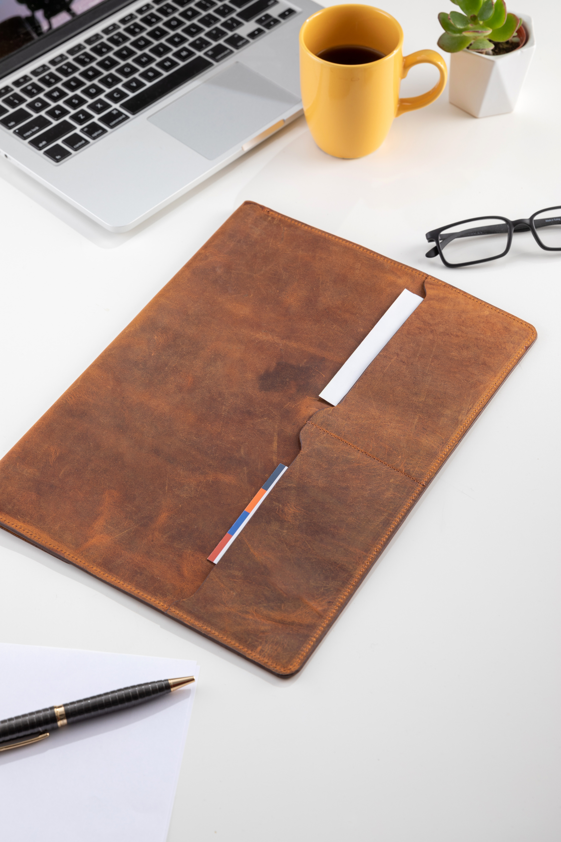 Hakiki Deri MacBook Kılfı Çantası Envelope Case