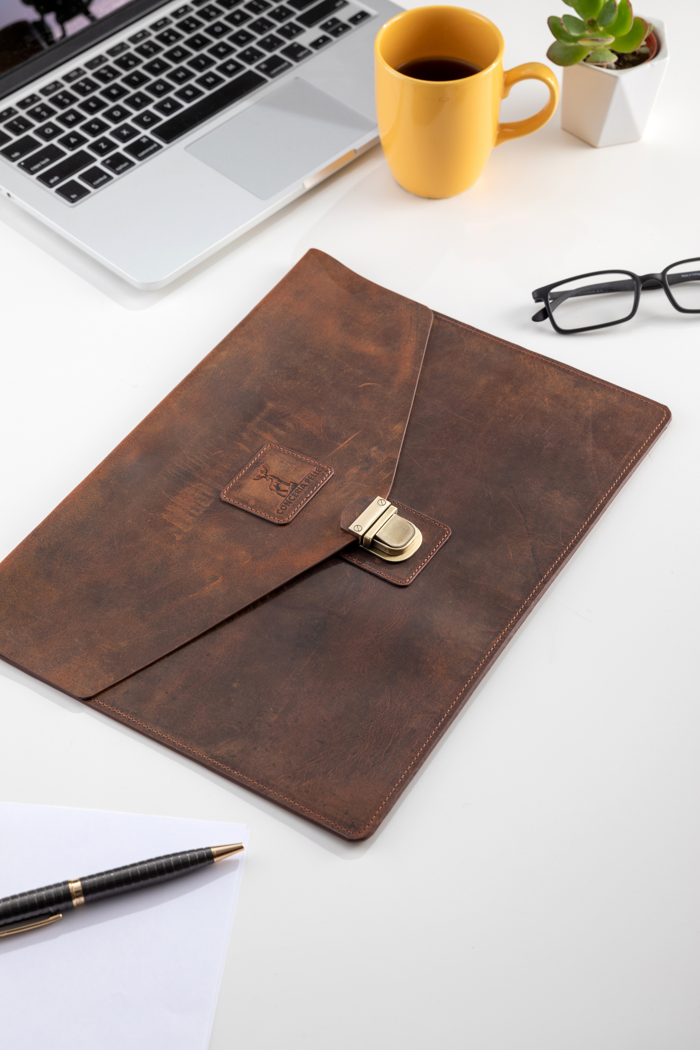 Hakiki Deri MacBook Kılfı Çantası Envelope Case
