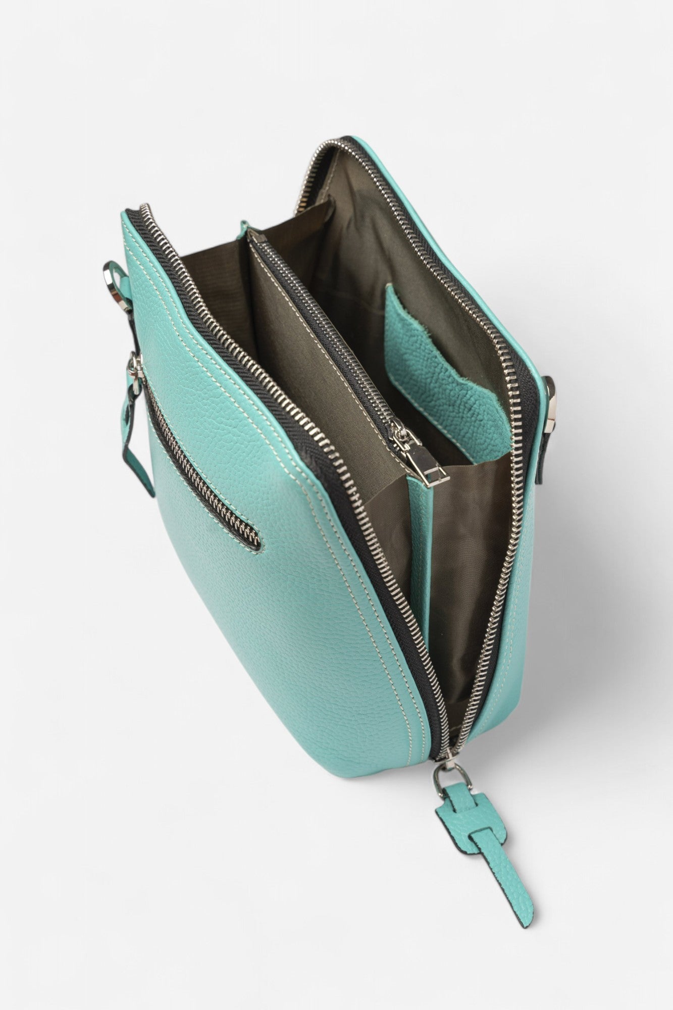 Kadın Omuz Askılı Çantası Hakiki Deri-Stil-Turkuaz