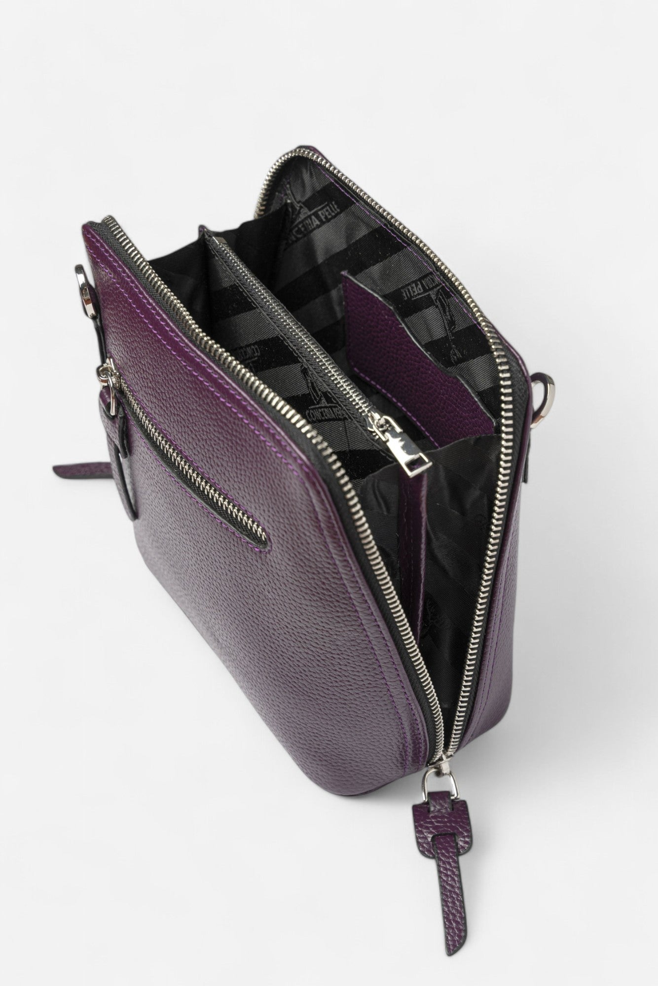 Kadın Omuz Askılı Çantası Hakiki Deri-Stil-Mor